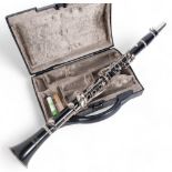 A Lafleur Czechoslovakian Boosey & Hawkes clarinet, serial no. 11928, in an associated hardshell