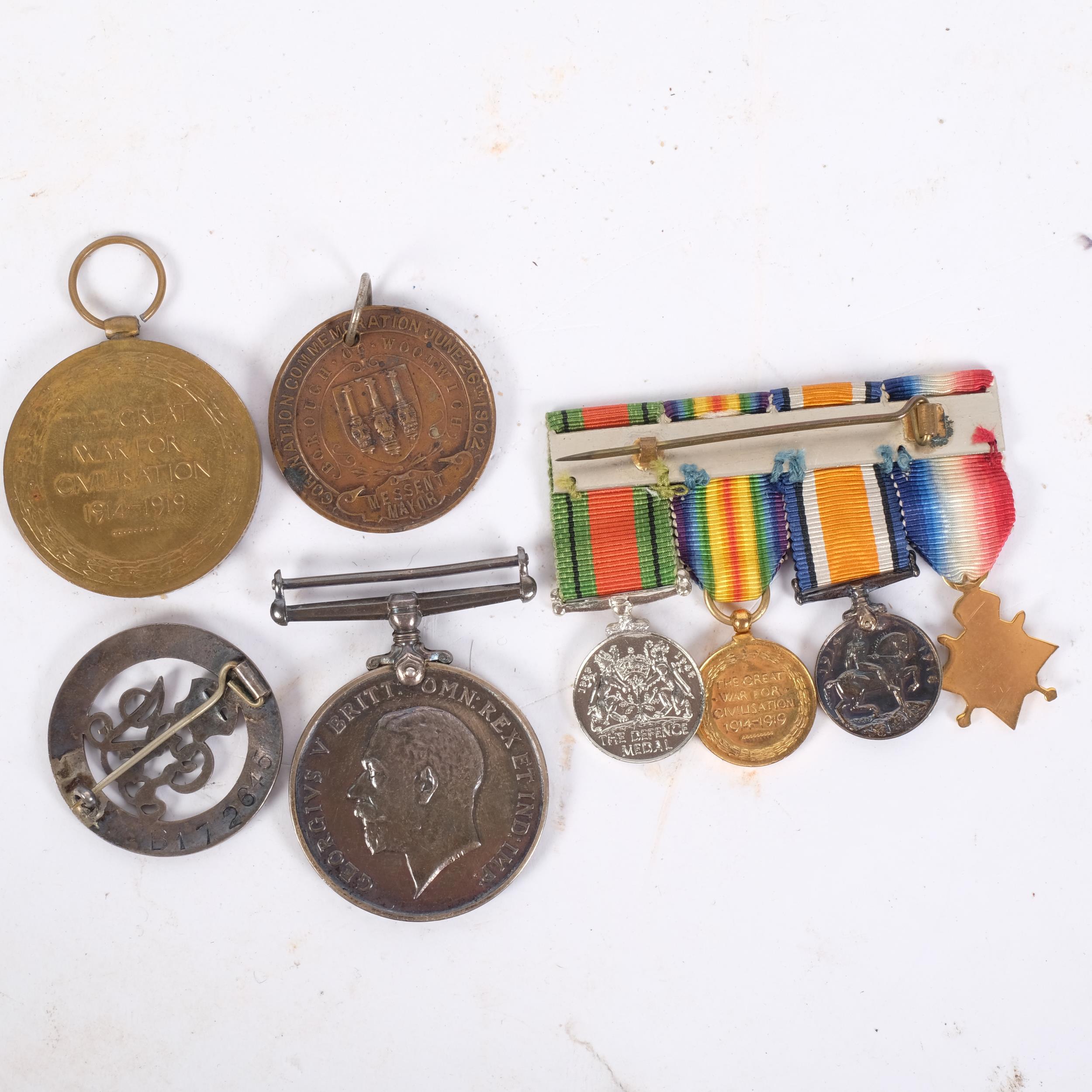 A group of miniature First and Second World War medals, a First World War medal and Defence medal - Image 2 of 2