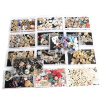 A large quantity of Vintage and other costume jewellery, including brooches, earrings, necklaces,