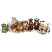 A group of pottery character jugs, including Beswick Tony Weller, and Wood's Martha Gunn, 18.5cm,