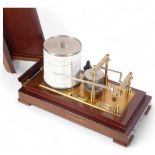 A Casella barograph, cased, numbered 275, L32cm