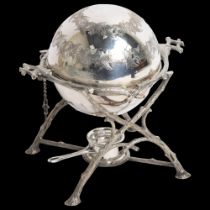 BENETEINK & COMPANY - an early 20th century silver plated egg coddler, with internal fitting for 4