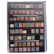 An album of British and worldwide stamps, including a Penny Black, Two Penny Blue, a collection of