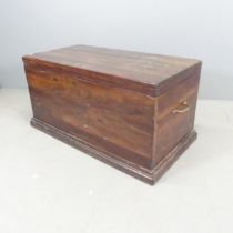 A hardwood tool-chest, constructed from reclaimed African railway sleepers. 98x49x52cm.