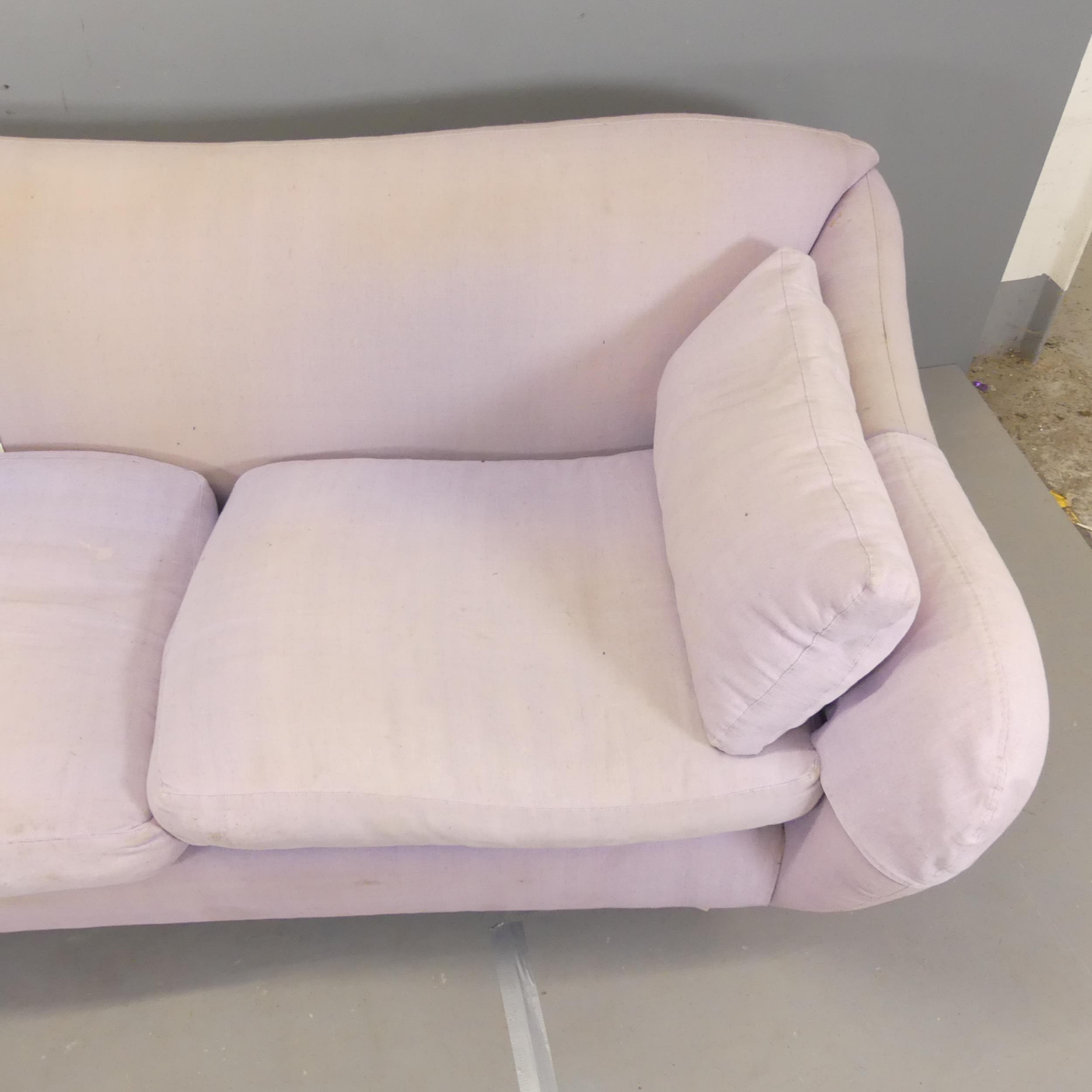 A contemporary three seater sofa. Overall 205x80x105cm, 150x45x55cm. - Image 3 of 3