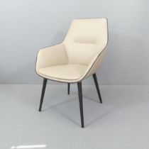 Jehs and Laub, a contemporary design Ray Soft armchair in fine leather by Brunner, Germany, with