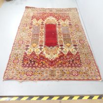 A cream-ground Persian rug. 235x170cm.