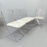 SHLUBACH - A set of 4 mid-century chrome wire chairs by Til Behrens.