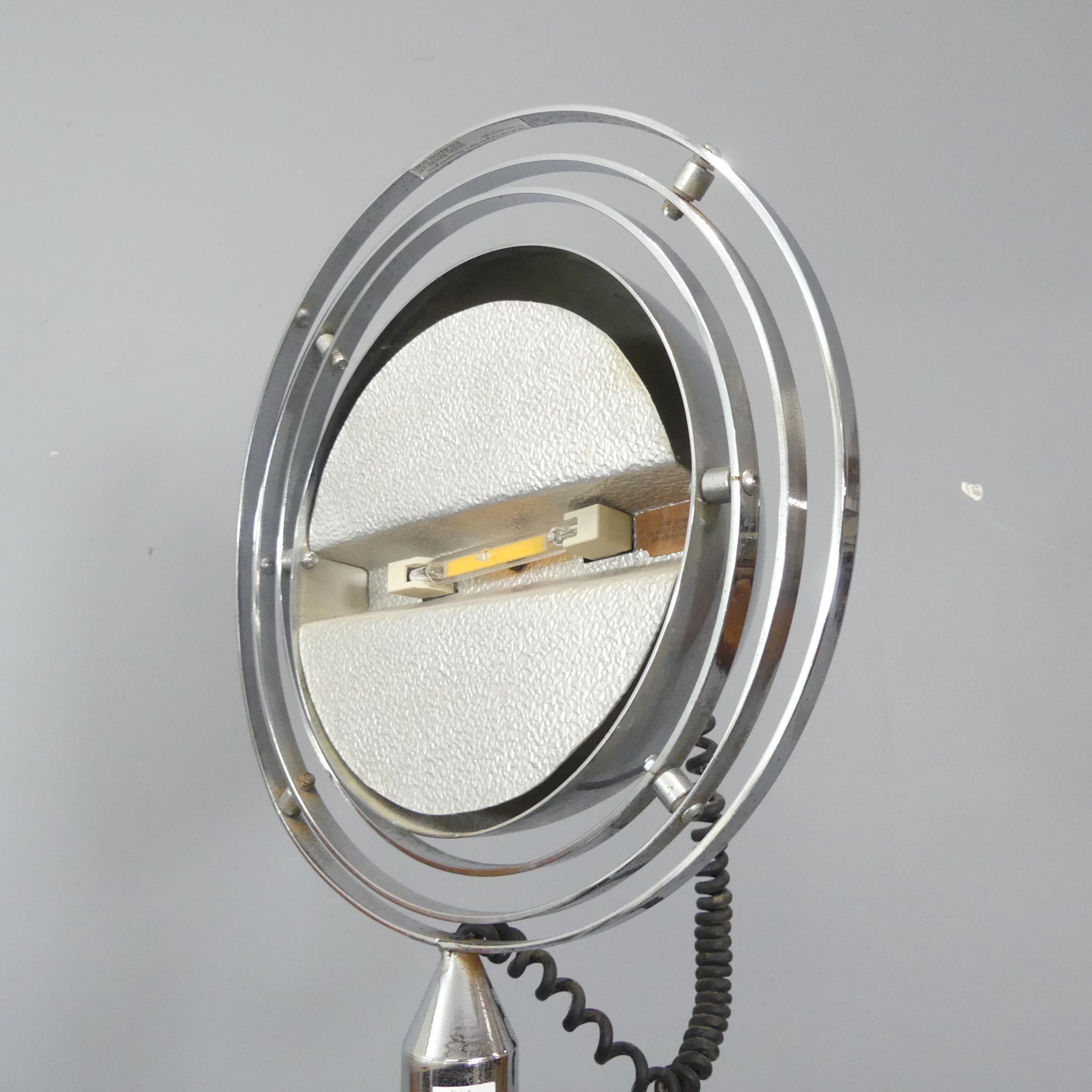 An Art Deco design adjustable globe floor standing lamp in the manner of Jean Damon. H - 190cm. - Image 3 of 3