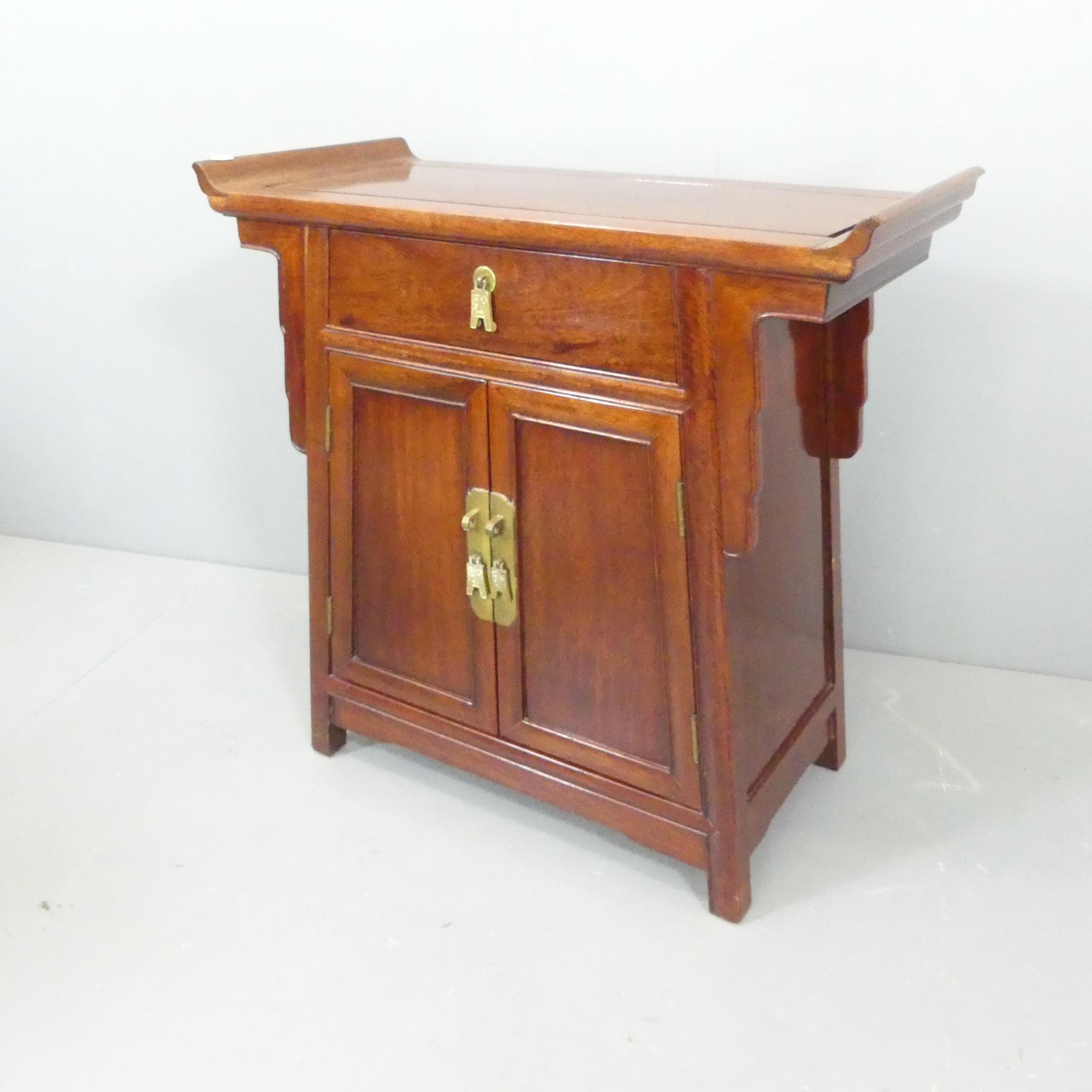 A modern Oriental altar cabinet. 75x74x35cm.