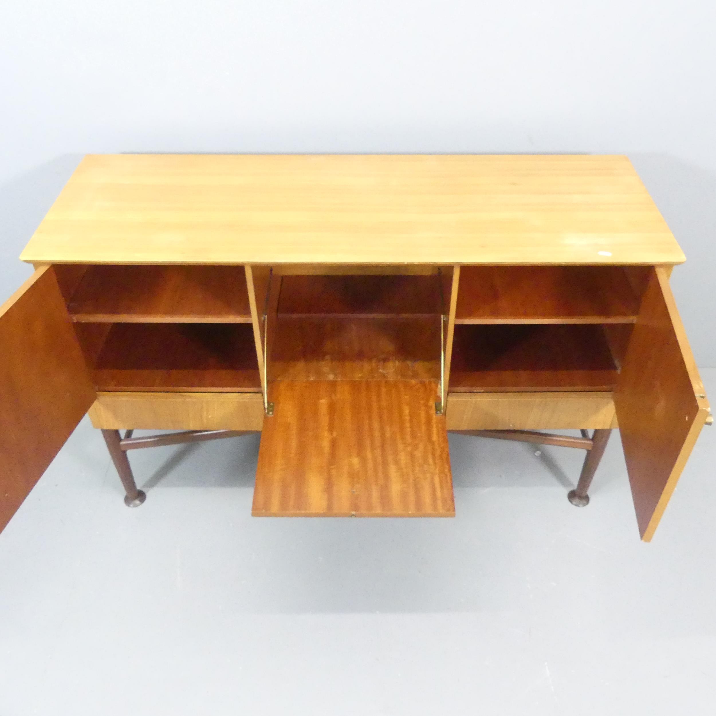MEREDEW - A mid-century teak sideboard, with three cupboards and drawers under, with maker's - Image 2 of 3