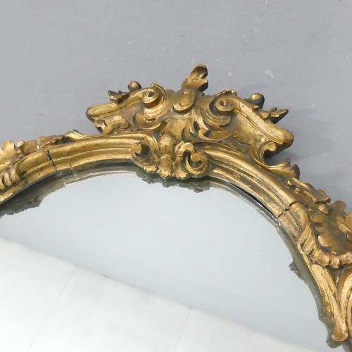 A vintage continental style wall mirror. 50x79cm. - Image 2 of 2