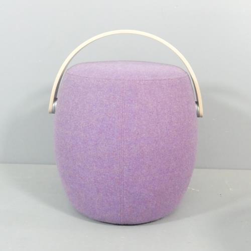MATTIAS STENBERG FOR OFFECT - A contemporary Swedish Carry On stool, the upholstered body with