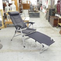 ISABELLA - A modern folding reclining garden chair with detachable footrest.