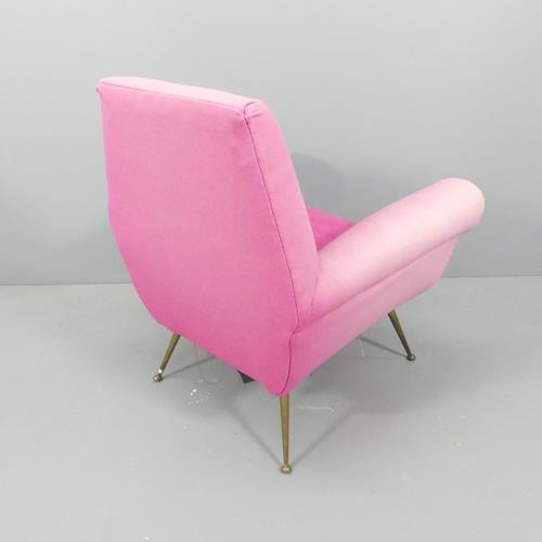 GIGI RADICE FOR MINOTTI - a mid-century lounge chair on shaped brass legs - Image 2 of 2
