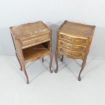 A matched pair of French oak pot cupboards. 37x70x32cm.