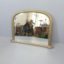 A 19th century style gilt-frame over-mantle mirror. 115x85cm.