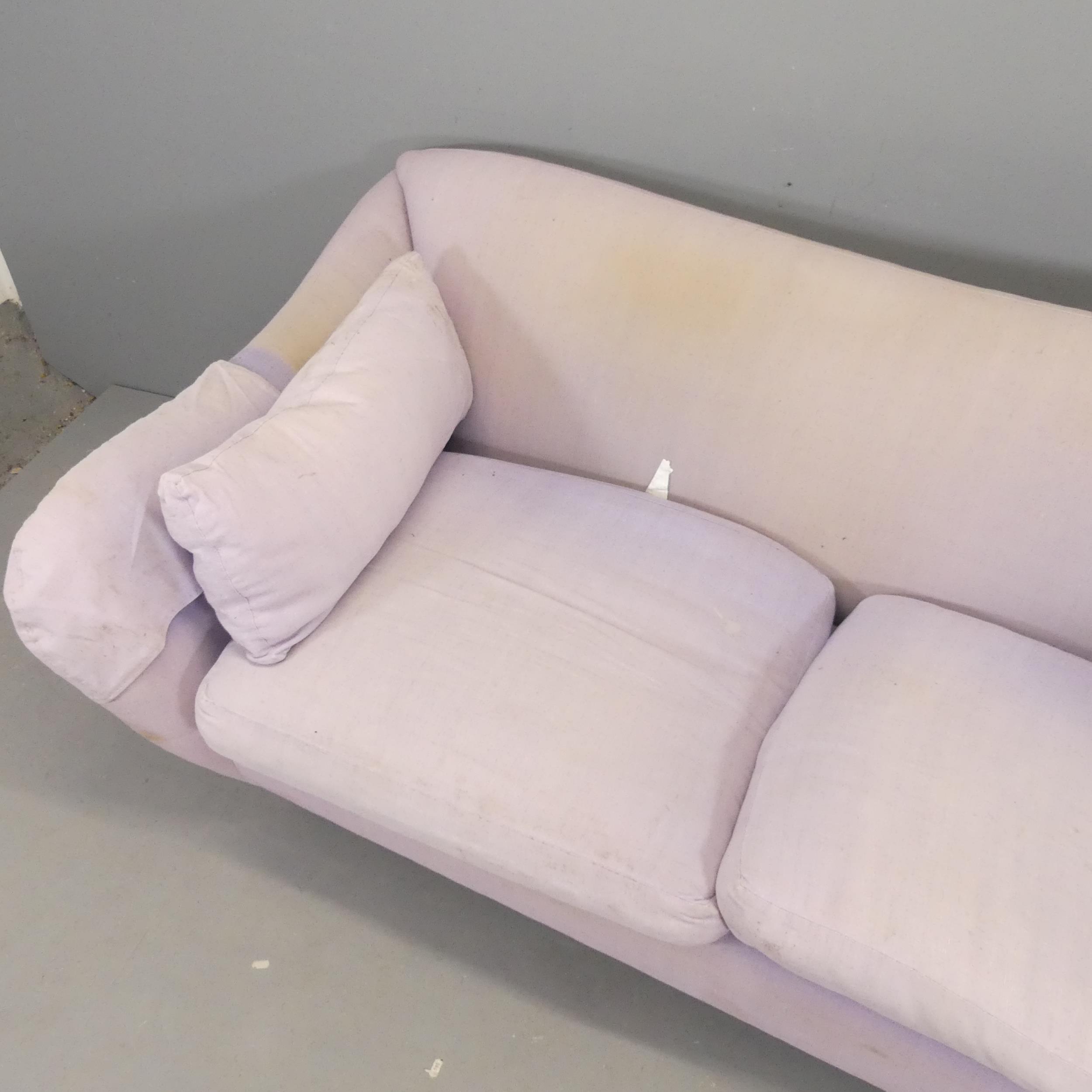 A contemporary three seater sofa. Overall 205x80x105cm, 150x45x55cm. - Image 2 of 3