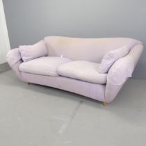 A contemporary three seater sofa. Overall 205x80x105cm, 150x45x55cm.