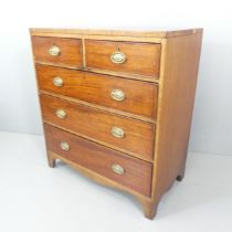 A Georgian mahogany chest of two short and three long drawers. 91x102x48cm. Overall good but clearly