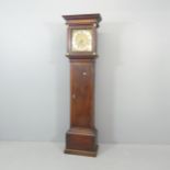 WILLIAM KEMP, LEWIS - A late 19th century oak cased 30 hour ongcase clock, with 11" square brass