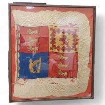 A military Standard in modern frame, circa 1837, overall frame dimensions 129cm x 117cm