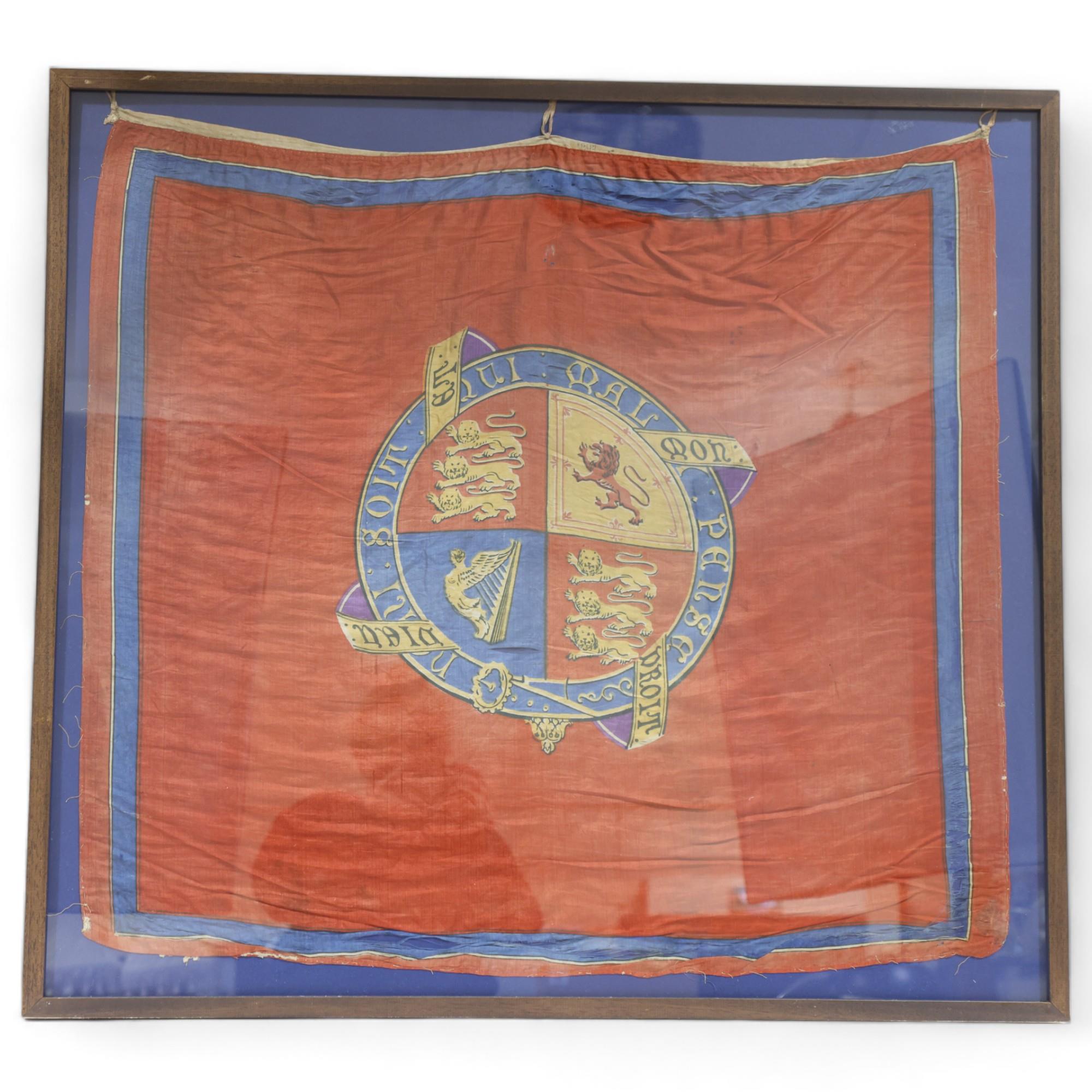 A 19th century military Standard, in modern frame, overall frame dimensions 77cm x 77cm