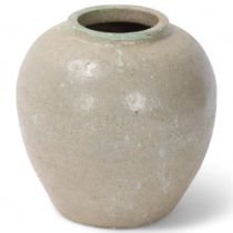 A Chinese Archaic pottery jar, with impressed seal mark under base, height 15cm No chips cracks or