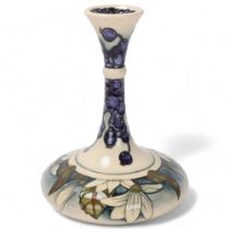 Moorcroft Pottery narrow-necked vase, circa 2000, signed Kaji Devenport, height 24cm Perfect