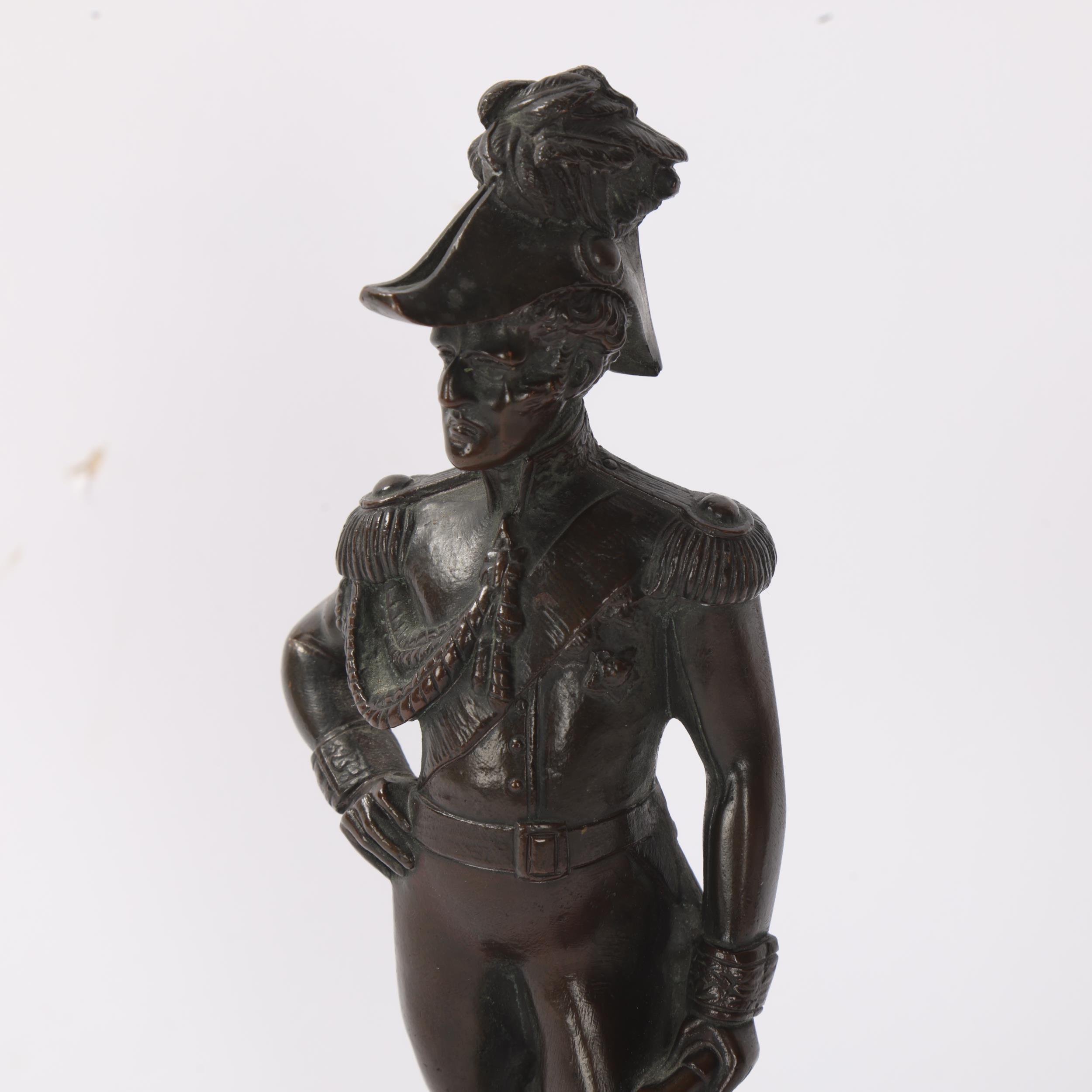 The Duke of Wellington, 19th century bronze sculpture, unsigned, height 23cm Good original - Bild 3 aus 3