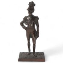 The Duke of Wellington, 19th century bronze sculpture, unsigned, height 23cm Good original