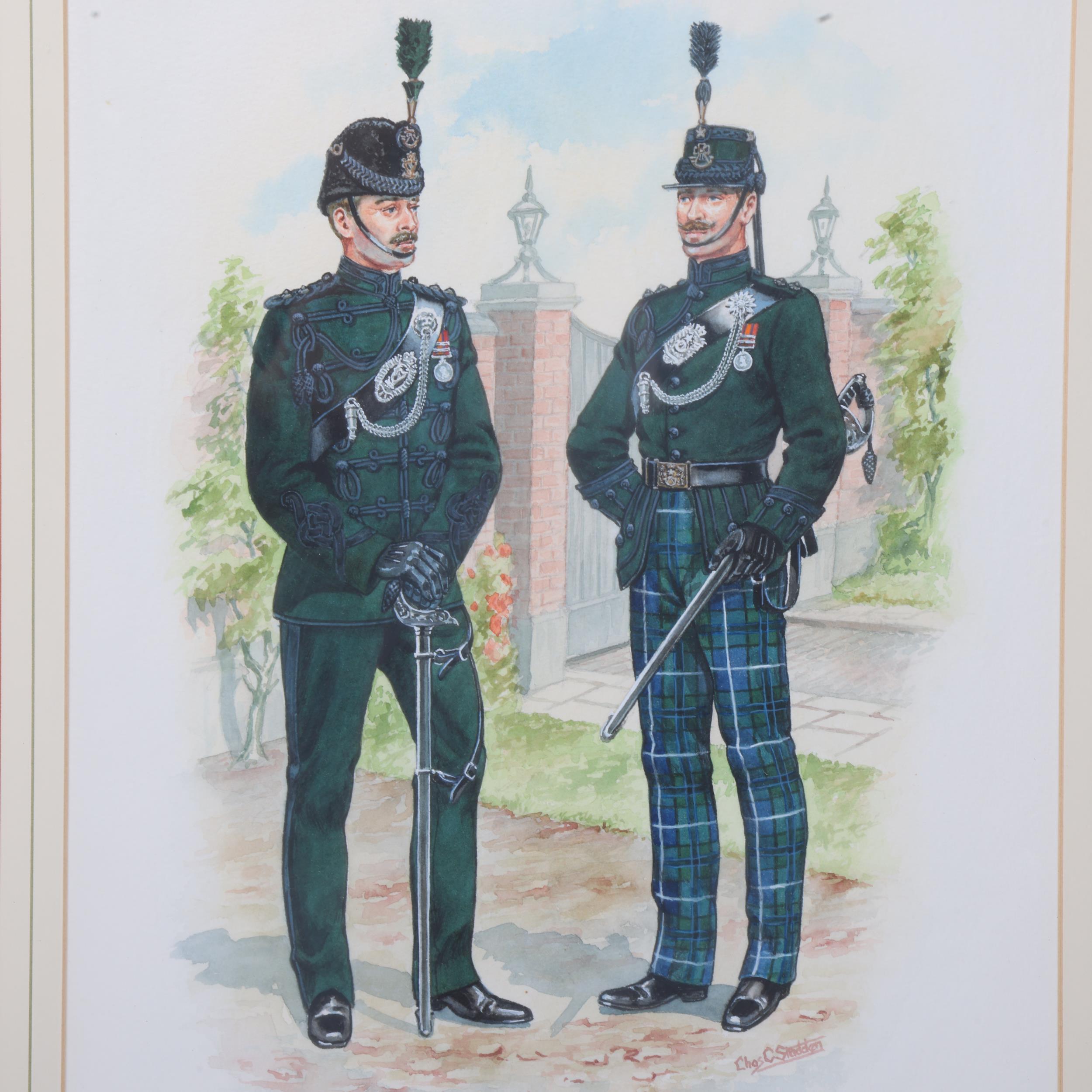 Officers Of The Royal Irish Rifles and The Cameronians (Scottish Rifles) 1905, original - Bild 2 aus 3