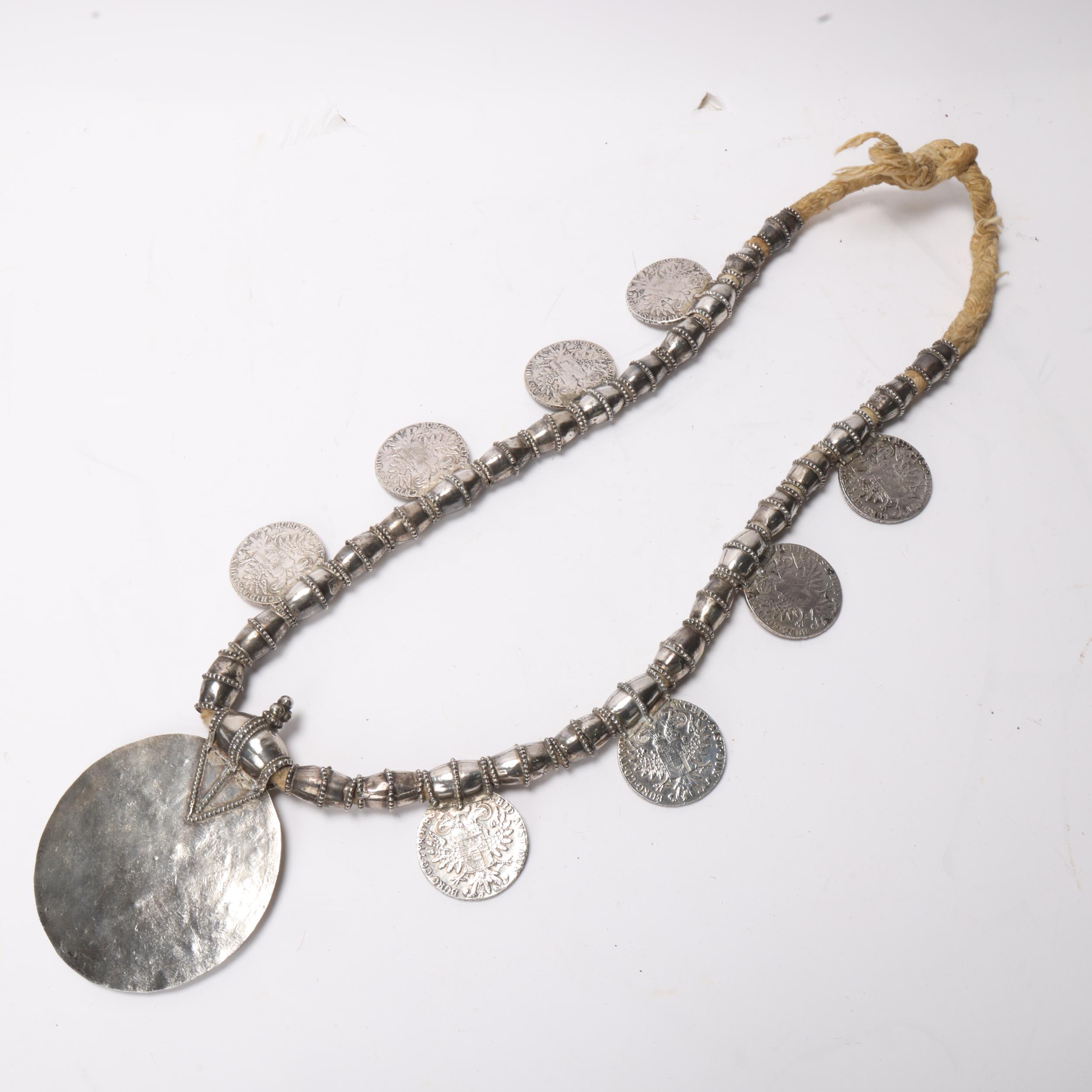 A North African coin set necklace, gross weight 14oz - Image 3 of 3