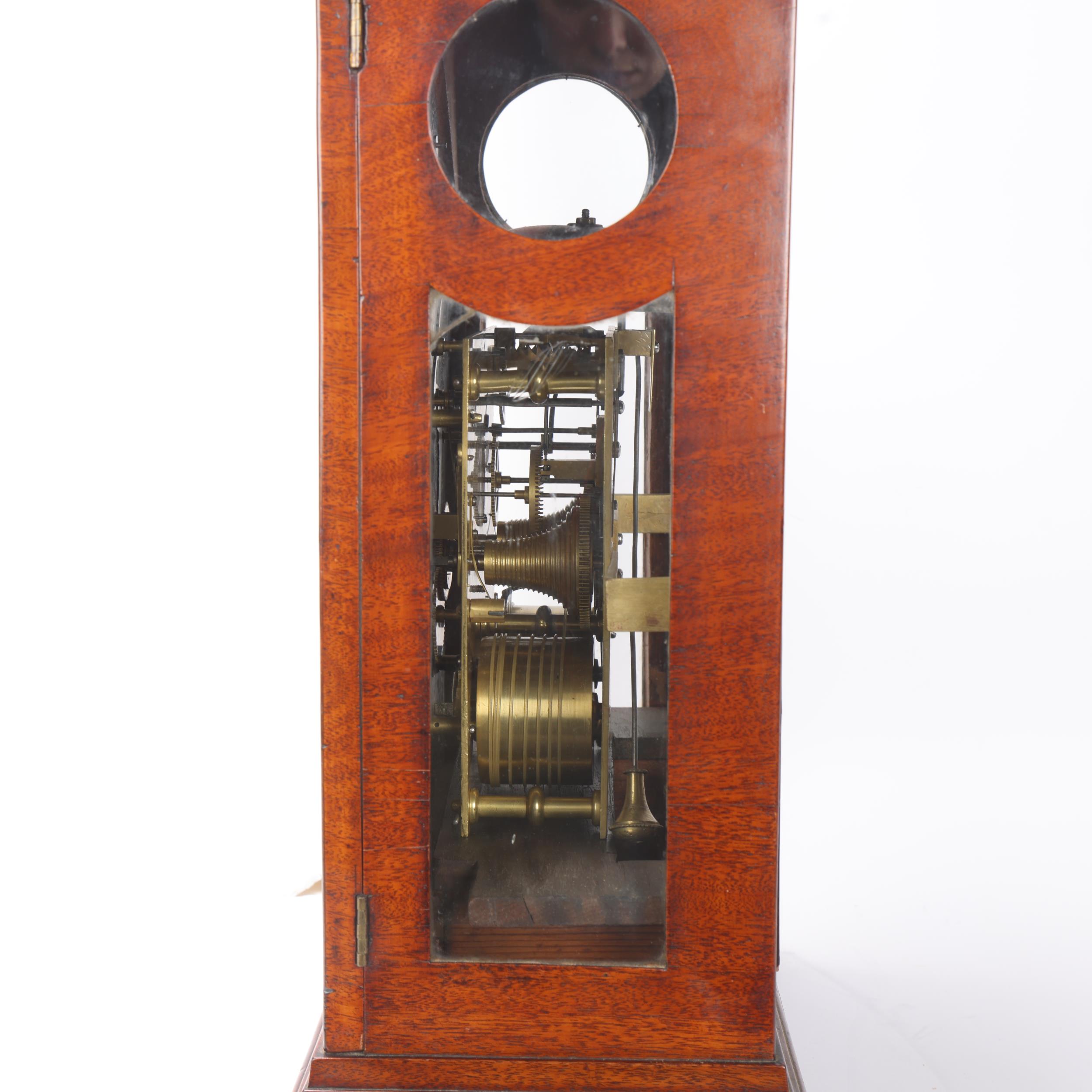 A 19th century mahogany-cased 8-day bracket clock, by Peter Amyot of Norwich, the caddy top case - Image 3 of 3