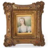 Helen Baillie, miniature portrait of Caroline Coddington aged 12 years 1828, watercolour on ivory,