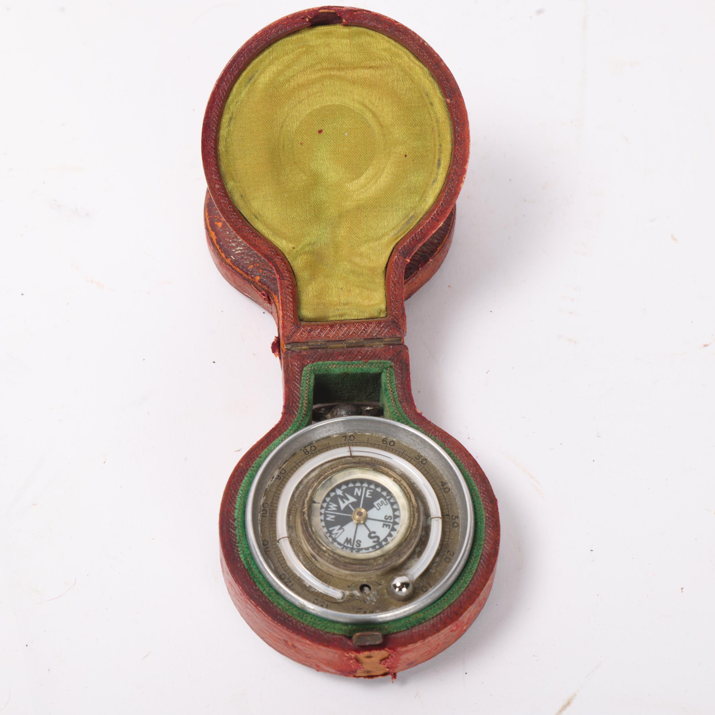 A combination travelling pocket double-sided barometer thermometer and compass, by Meyrowitz of - Image 2 of 3