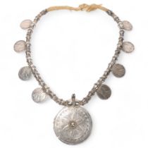 A North African coin set necklace, gross weight 14oz