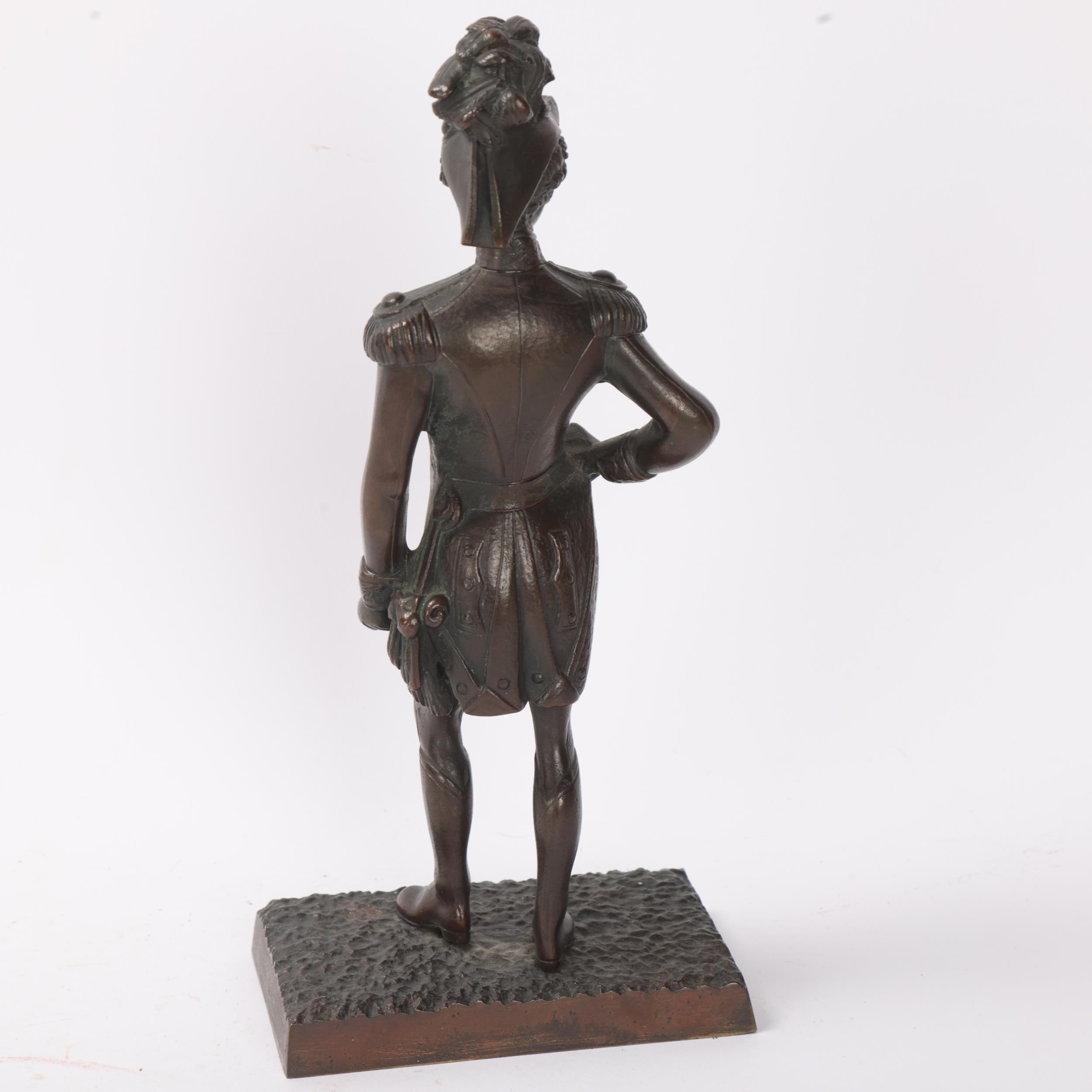 The Duke of Wellington, 19th century bronze sculpture, unsigned, height 23cm Good original - Image 2 of 3