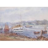 Edward Wesson (1910-1983), watercolour on paper, On the Hamble (1957), signed, titled and