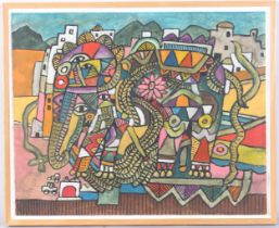 Alan Davie (1920 - 2014), Elephant (Opus G2102), 1989, gouache, signed, 71cm x 57cm, framed,