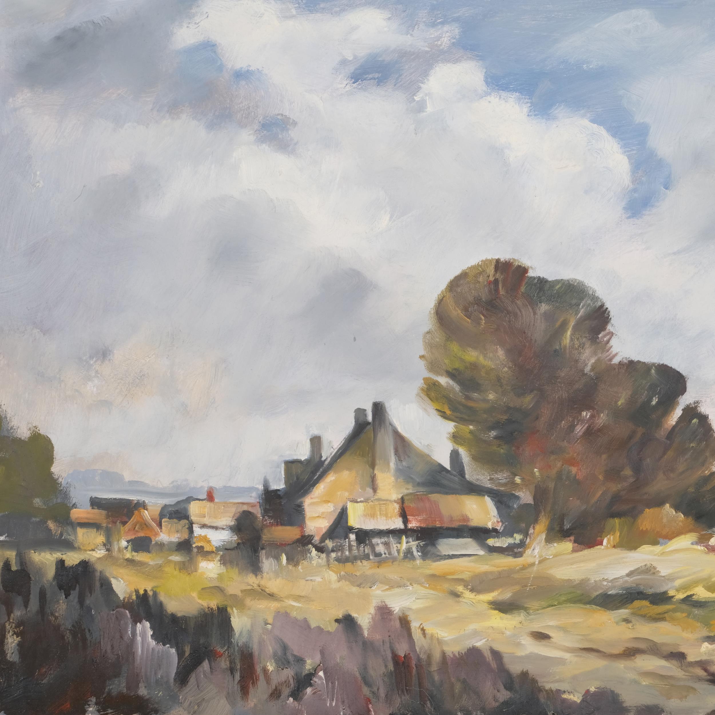 John Snelling, Norfolk landscape, oil on board, signed, 30cm x 46cm, framed Good condition - Image 2 of 4