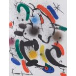 Joan Miro, Composition no. 5, original lithograph, published 1972, 31cm x 24cm, framed Good