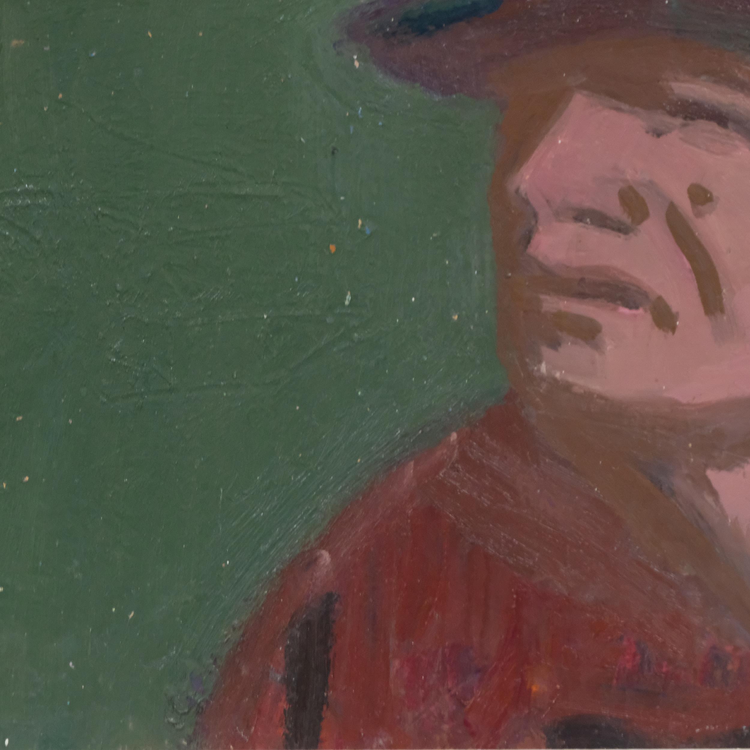 Portrait of a man, mid-20th century oil on board, unsigned, 42cm x 60cm, framed Good condition, a - Image 3 of 4