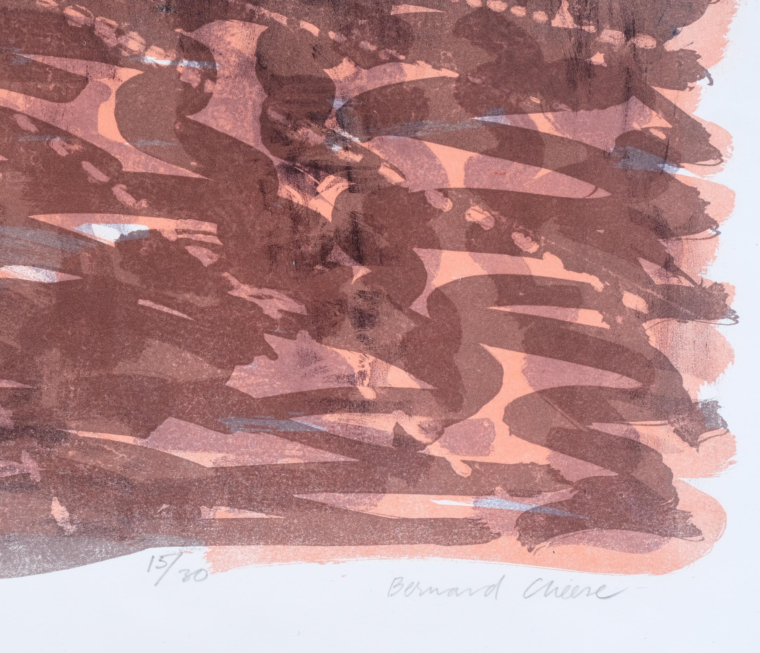 Bernard Cheese, Red Square, lithograph, signed in pencil, no. 15/30, sheet 56cm x 62cm Good - Bild 3 aus 4