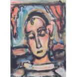 George Rouault (1871-1958), original colour lithograph on Velin de Rives paper, Tete de Jeune Fille,