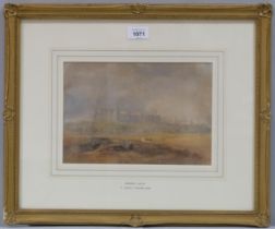 Anthony Copley-Fielding (1787 - 1855), Windsor Castle, watercolour, 18cm x 26cm, framed General