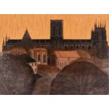 Robert Tavener, Canterbury, linocut print, signed in pencil, no. 63/75, sheet 58cm x 71cm,