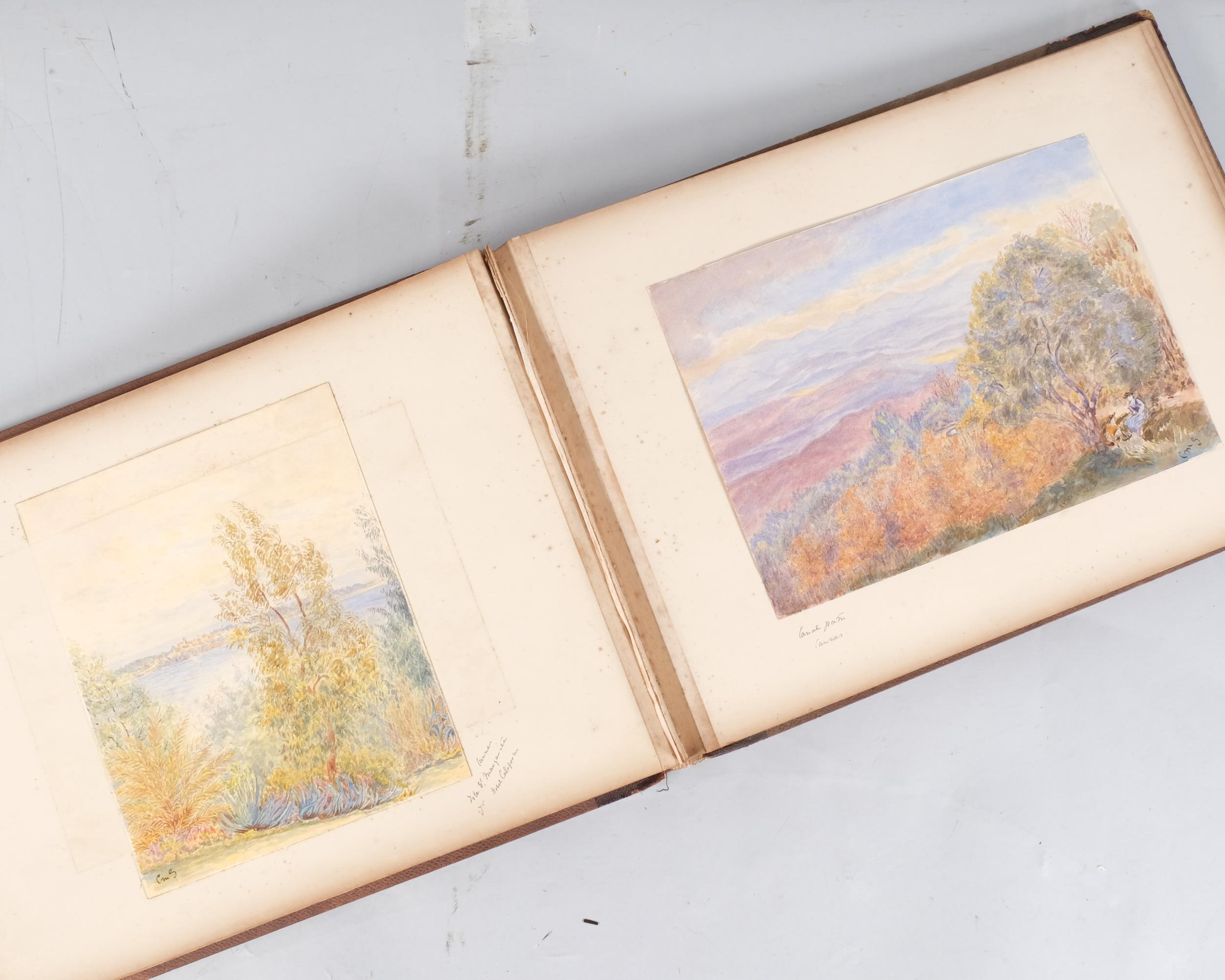 C M Hammersley, Grand Tour Period album of watercolours, circa 1890s, all signed with monograms CMG, - Image 2 of 4