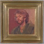 Portrait of a man, mid-20th century oil on board, unsigned, 28cm x 28cm, framed and glazed Good