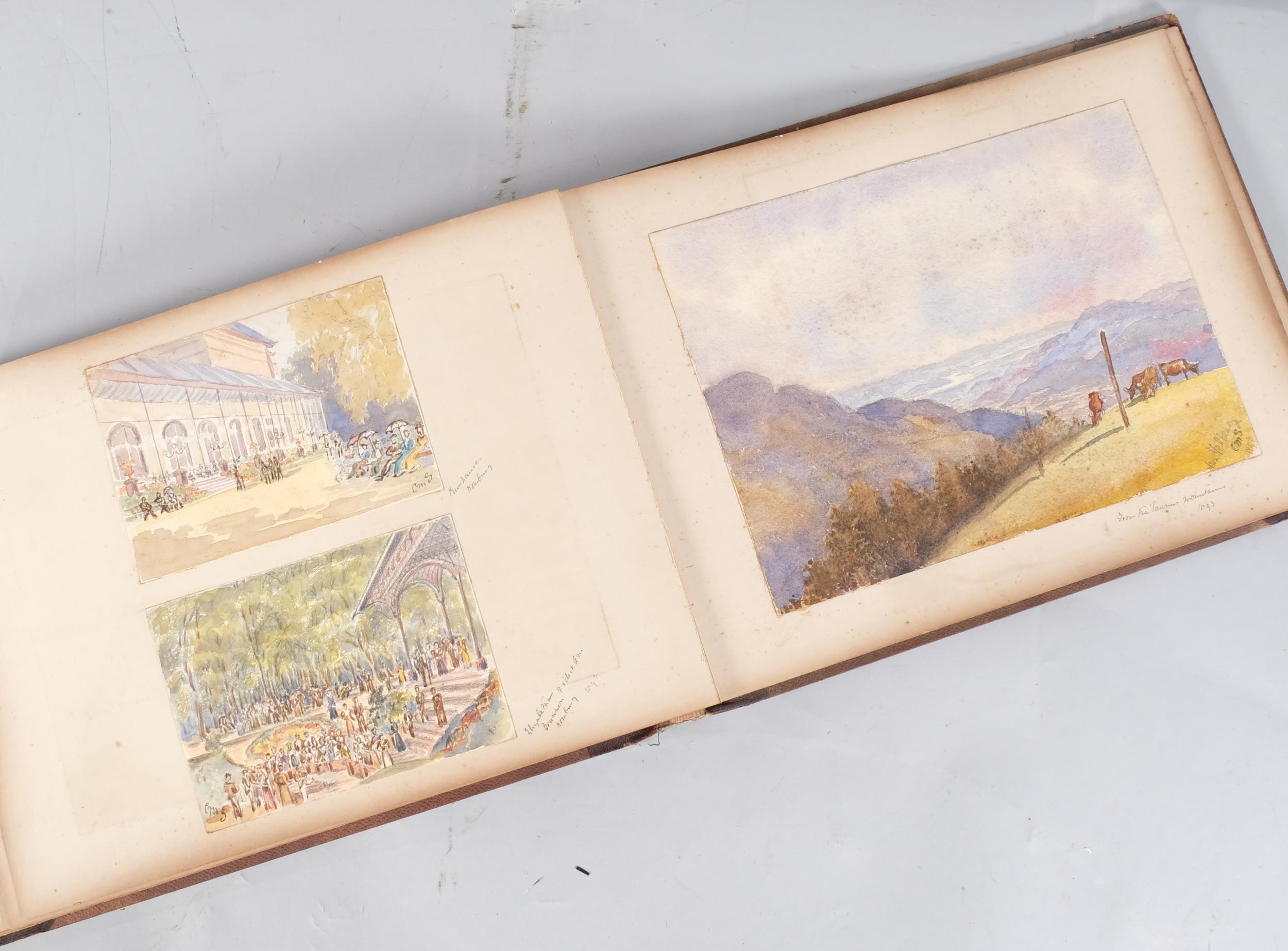 C M Hammersley, Grand Tour Period album of watercolours, circa 1890s, all signed with monograms CMG, - Image 3 of 4